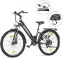 Touroll J1 ST 27 5 inch trekkingfiets met 250W motor 36V 15.6Ah batterij (max. 100km bereik) 1.8 LCD-display Shi o 7-speed en schijfrem . Geschenkverpakking bevat: een extra reservebatterij en een comfortabele duurzame fietshelm met vizier - Thumbnail 3