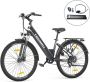 Touroll J1 ST 27 5 inch trekkingfiets met 250W motor 36V 15.6Ah batterij (max. 100km bereik) 1.8 LCD-display Shi o 7-speed en schijfrem . Geschenkverpakking bevat: een extra reservebatterij en een comfortabele duurzame fietshelm met vizier - Thumbnail 2