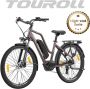 Touroll MA2 elektrische fiets 250W middenmotor 36V 13Ah accu 27 5 banden maximumsnelheid 25 km u maximaal bereik 100 km hydraulische schijfrem verende voorvork met lockout Shi o 7-speed Donkergrijs - Thumbnail 4