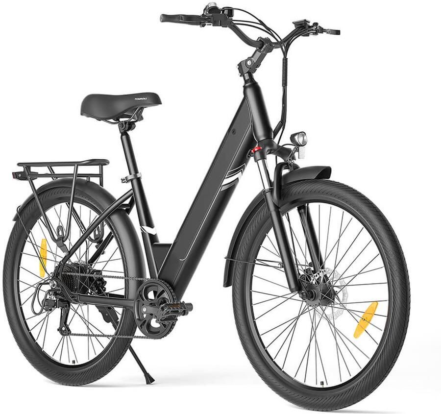 Touroll J1 Pro Elektrische Fiets 36V 15 6Ah 250W Zwart Hydraulische Schijfrem 100km Bereik 7 Versnellingen Shi o