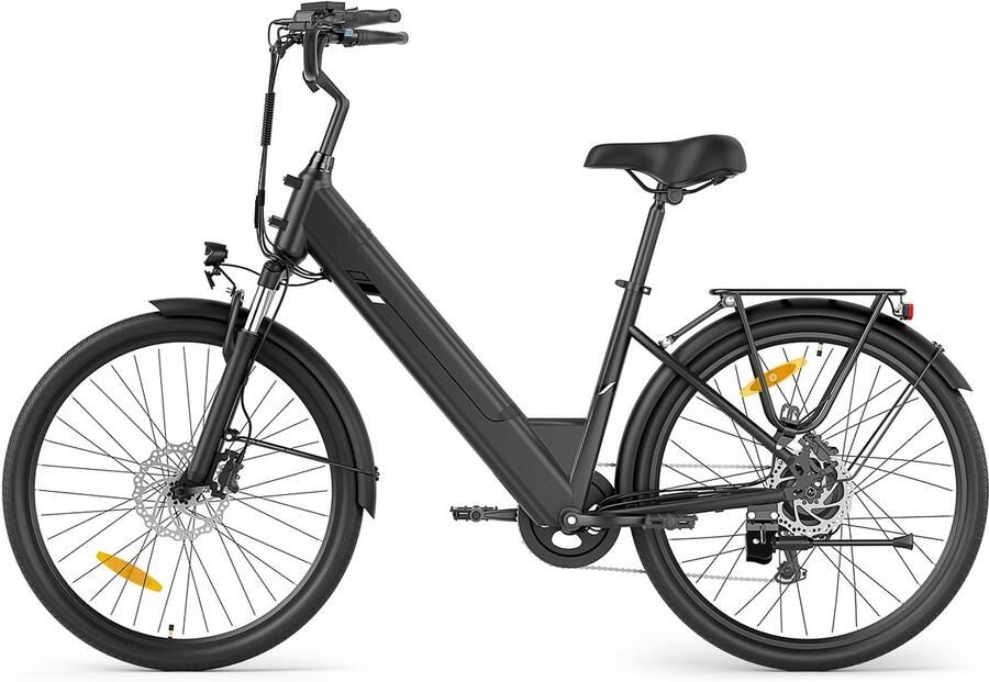 Touroll J2 ST Pro stap-in elektrische fiets 26 inch 250W motor 45Nm hydraulische schijfrem Shi o 7 versnellingen 561 6Wh afneembare accu tot 100km actieradius voorvering IPX4 waterbestendig max 120kg