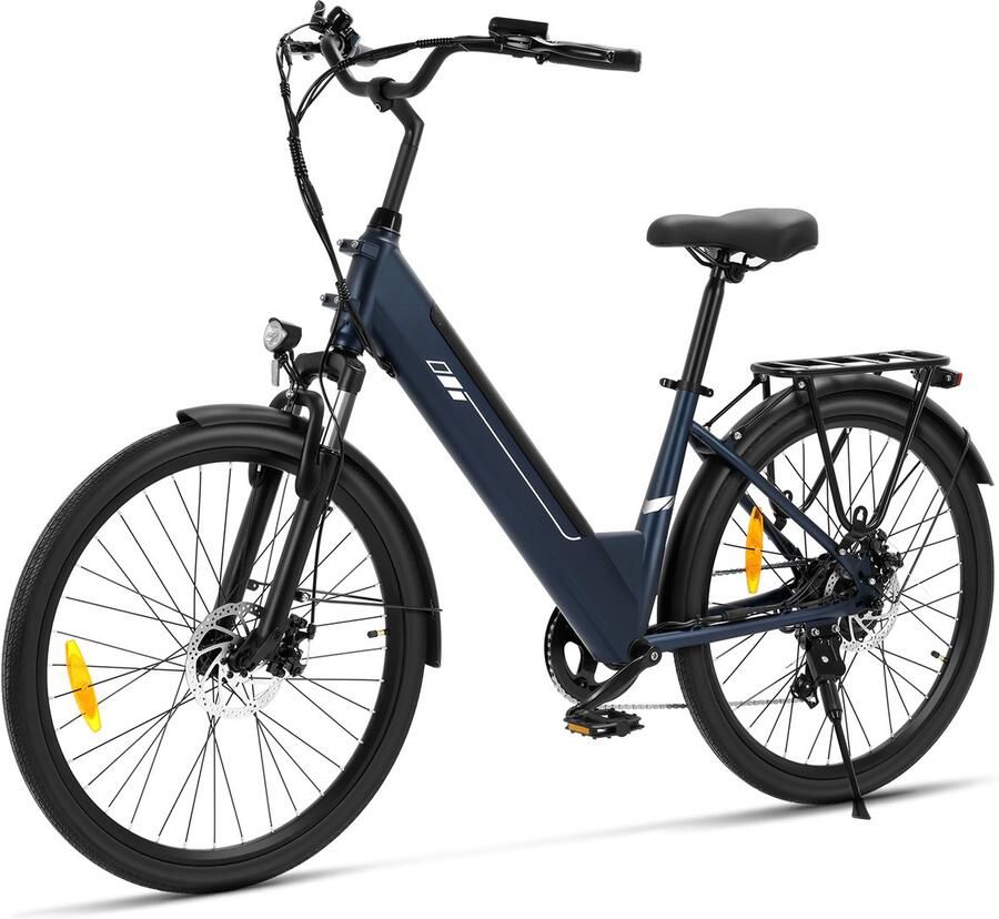 Touroll Roamer 2 Step-Thru Elektrische Fiets E-bike Lage Instap 250W Motor 100 km Actieradius Shi o 7 Versnellingen Voorvering Schijfrem