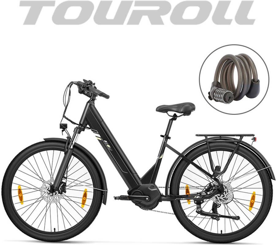 Touroll Urbano 3 Premium Elektrische Fiets Krachtige 250W Bafang Middenmotor 120km Actieradius Hydraulische Schijfrem 7 Versnellingen Shi o 27 5 Lichtgewicht Aluminium Frame Incl. Gratis Fietshelm + Onderhoudsset (Tijdelijk Aanbod!) - Foto 2