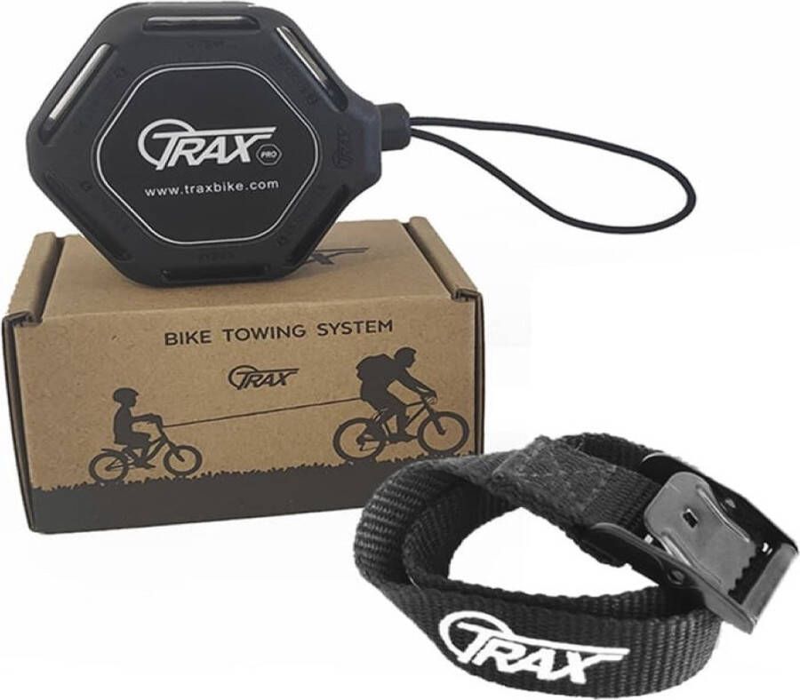 Trax Pro rolmechanisme sleepsysteem zwart voor fiets MTB E-bike |volwassenen kind uniseks sleeptouw fietstrekker