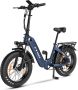 TTGO Elektrische Fiets F6 Elektrische Vouwfiets 900Wh 25Ah Accu 80 km Bereik 250W Motor 20x4 Inch Fatbike Wielen Shi o 7 Versnellingen Hydraulische Schijfrem LCD Display Elektrische Stadsfiets blauw - Thumbnail 2
