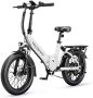 Heybike Elektrische Fiets yoloway F10 Elektrische Vouwfiets 450Wh 12 5Ah Accu 80 km Bereik 250W Motor 20x3 Inch Fatbike Wielen Shi o 7 Versnellingen Hoogwaardige Mechanische Schijfrem LCD Display Elektrische Stadsfiets- Wit - Thumbnail 2