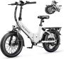 Heybike Elektrische Fiets yoloway F10 Elektrische Vouwfiets 450Wh 12 5Ah Accu 80 km Bereik 250W Motor 20x3 Inch Fatbike Wielen Shi o 7 Versnellingen Hoogwaardige Mechanische Schijfrem LCD Display Elektrische Stadsfiets- Wit - Thumbnail 1