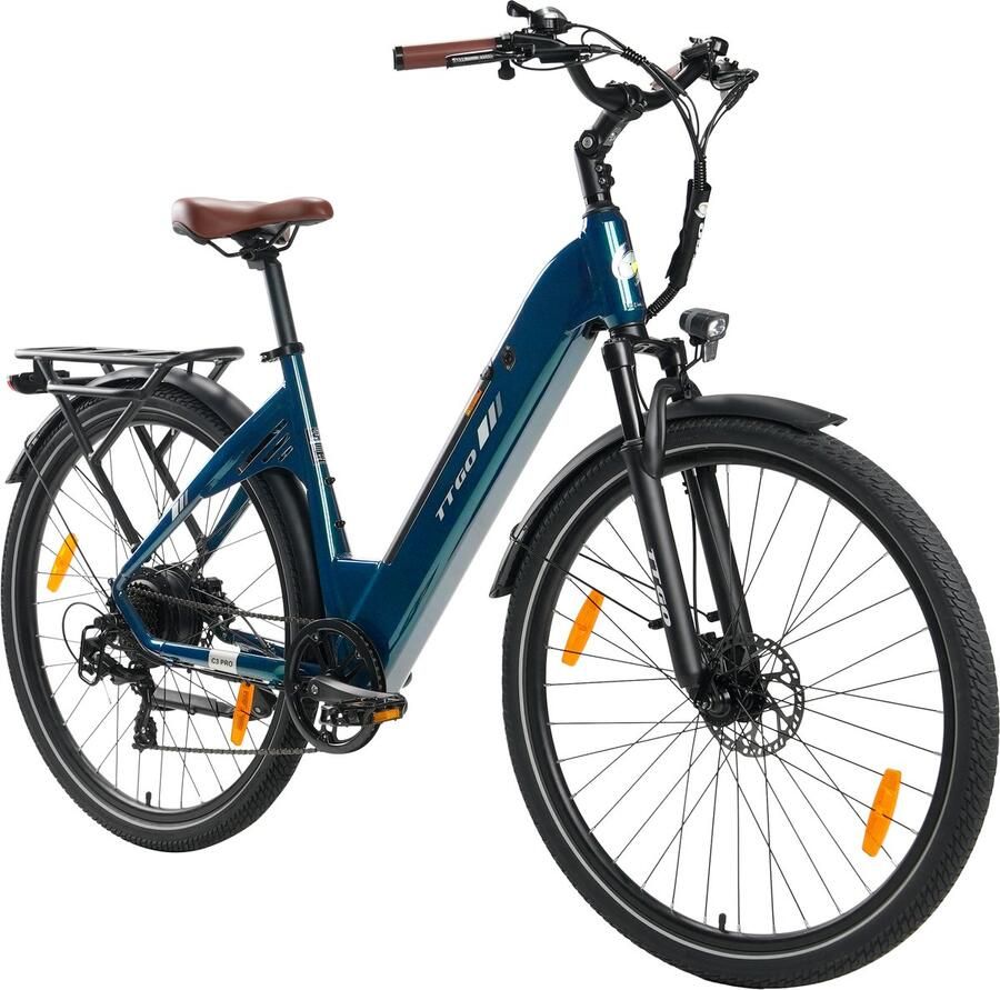 TTGO C3 PRO 28INCH Elektrische Fiets 250W Motor 36V20Ah Accu Max Bereik 80-120km Hydraulische schijfrem 28 Inch Banden Shi o 7 Versnellingen Groen