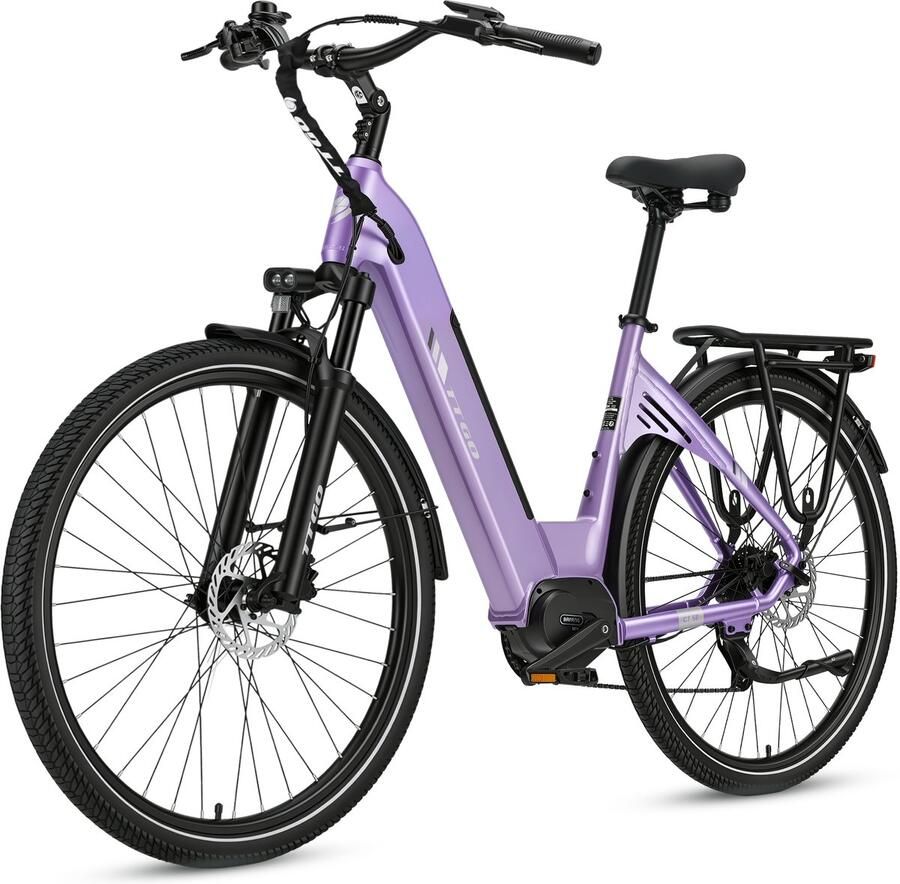 TTGO C7 SE Elektrische Fiets – 36V 18Ah Lithium Accu – Actieradius tot 150 km – Middenmotor – 28×2.0 inch Banden – Hydraulische Schijfrem – Shi o 9 Versnellingen – Verende Voorvork met Lock-out – Elektrische Stadsfiets