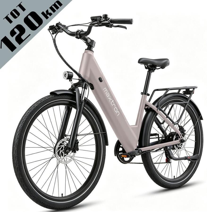 TTGO C7 SE Elektrische Fiets – 36V 18Ah Lithium Accu – Actieradius tot 150 km – Middenmotor – 28×2.0 inch Banden – Hydraulische Schijfrem – Shi o 9 Versnellingen – Verende Voorvork met Lock-out – Elektrische Stadsfiets – Grijs - Foto 3