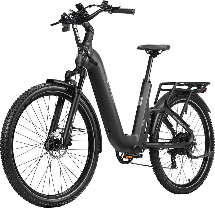 TTGO E-SUVO S6 Full Suspension E-MTB 27 5 inch 48V 15Ah Accu Tot 120 km Actieradius 70Nm Koppel 250W Achterwielmotor Hydraulische Schijfrem Shi o 7 Versnellingen Grijs