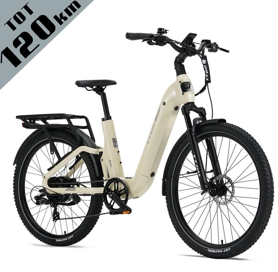 TTGO E-SUVO S6 Full Suspension E-MTB 27 5 inch 48V 15Ah Accu Tot 120 km Actieradius 70Nm Koppel 250W Achterwielmotor Hydraulische Schijfrem Shi o 7 Versnellingen Beige - Foto 2