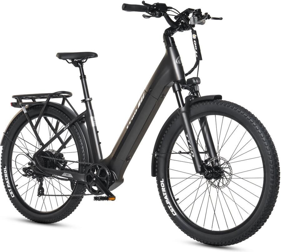 TTGO Z3 Elektrische Fiets – 27.5 Inch Stadsfiets – 720Wh Accu – Achterwielmotor – Actieradius tot 120 km – Shi o 7 Versnellingen – Hydraulische Schijfrem –Zwart