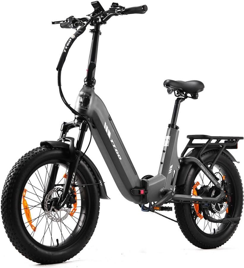 TTGO F7 E-bike 25 km u 20inch 35km actieradius 250W motor 48V15Ah accu 70NM grijs