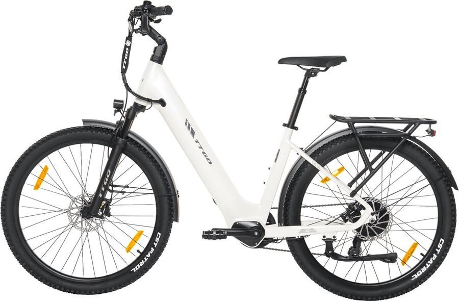 TTGO Z3 Elektrische Fiets 27.5 Inch Banden 250W Motor 48V15Ah Accu Max Bereik 110-120km Shi o 7 Versnellingen Wit