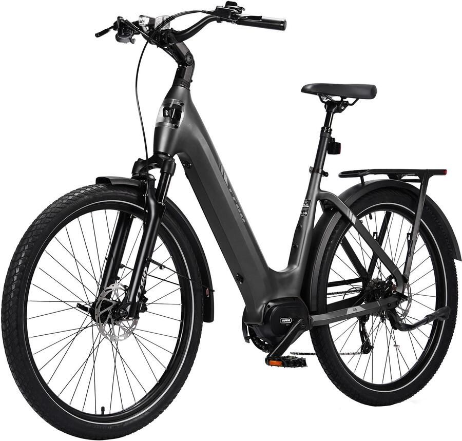 TTGO Z5 E-bike 25 km u 27.5inch 120km actieradius 250W motor 36V18Ah accu 75NM Grijs
