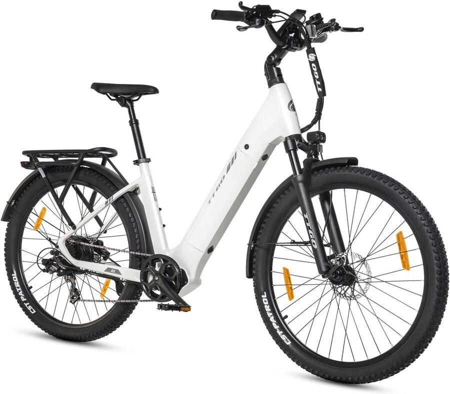TTOG TTGO Elektrische Fiets Z3 27 5 inch E-bike Stadsfiets met 720Wh Accu Actieradius tot 120 km Shi o 7 Versnellingen Hydraulische Schijfrem Wit