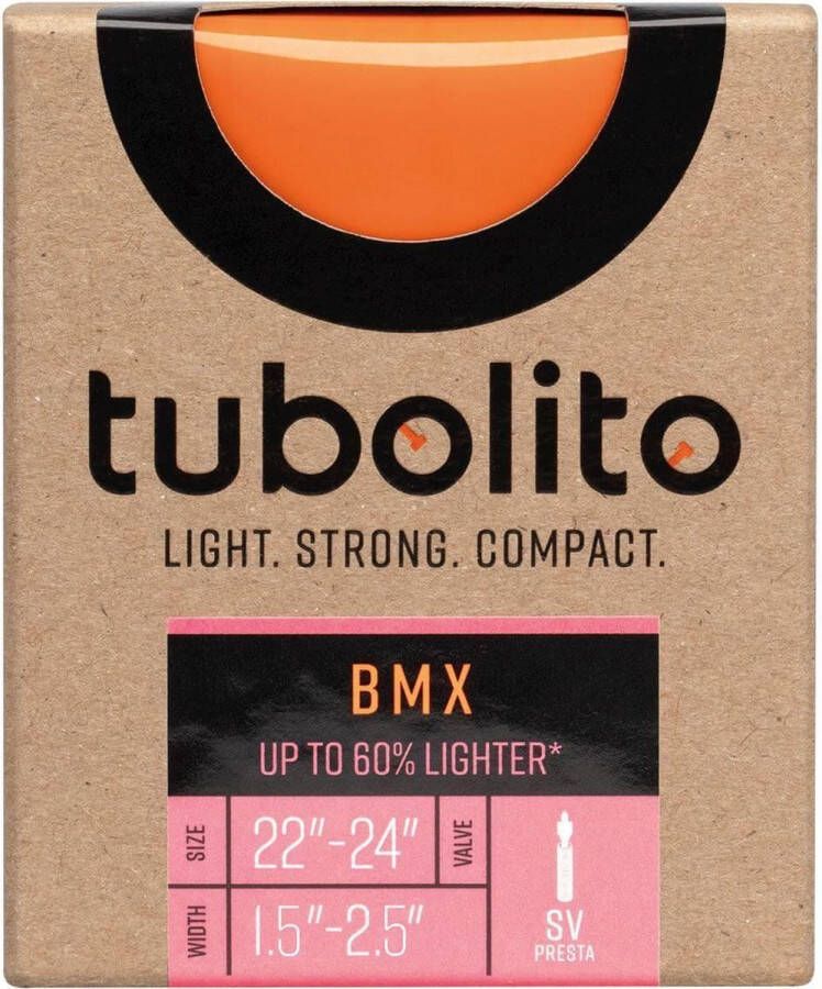 Tubolito Bmx Presta 42 Mm Binnenste Buis Zwart 22-24´´ 1.50-2.50
