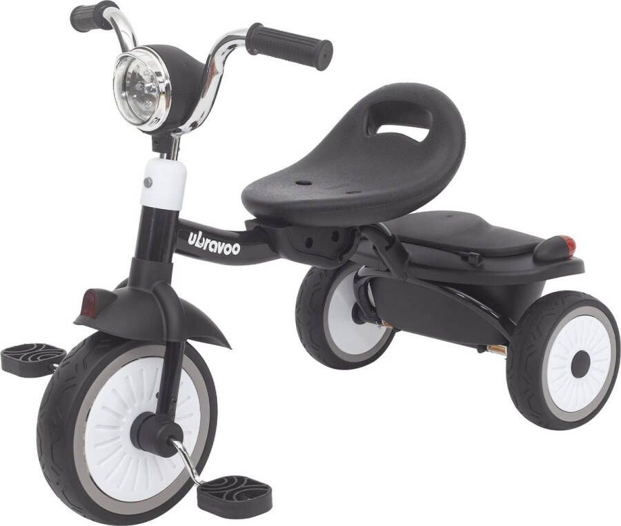 Ubravoo Ulbravoo Kinderfiets voor peuters van 1 tot 4 jaar Driewieler Verstelbaar Stille Wielen- Inklapbaar Zwart
