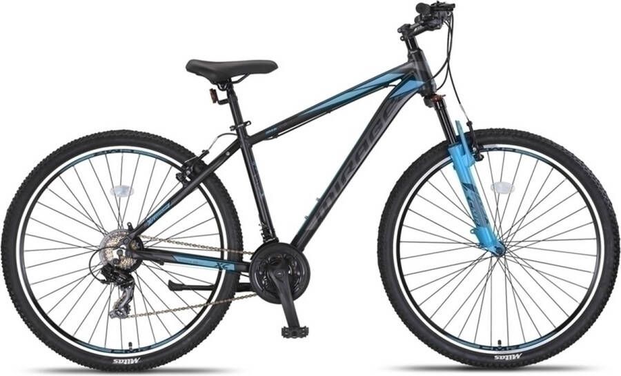 Umit Mirage Cropped MTB 29 Inch 46 cm Unisex 21V V Brakes Zwart Blauw