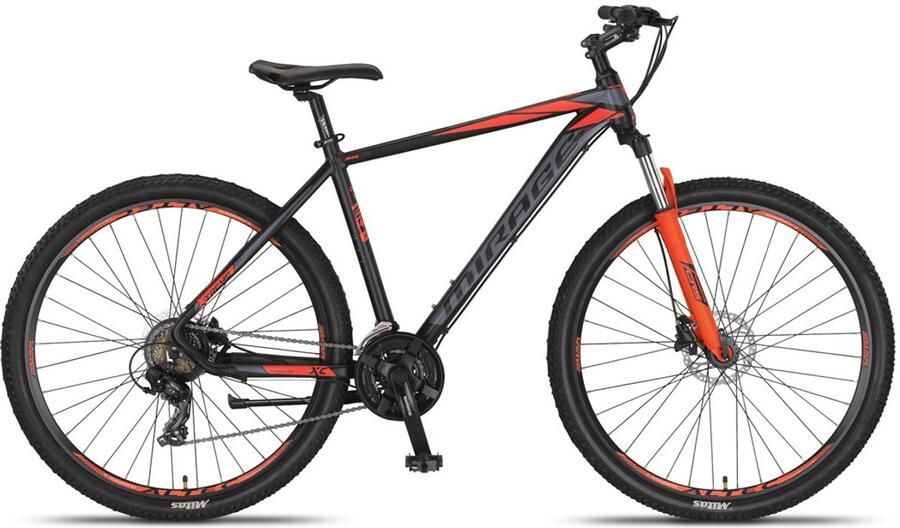 Umit Mirage Hardtail Mountainbike 27.5 Inch 50 cm Unisex 21V Hydraulische schijfrem Zwart Oranje