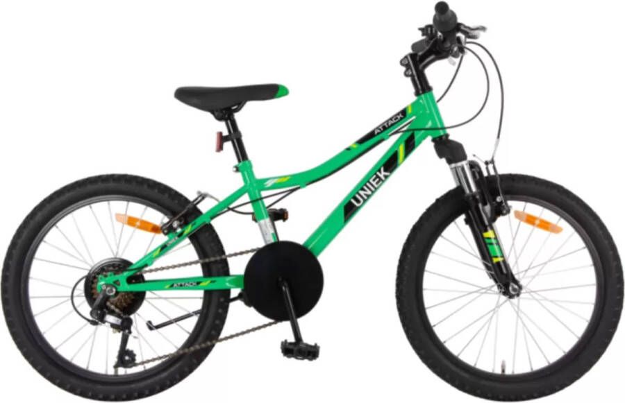 Uniek Kinderfiets Attack J 20'' 6V Groen Zwart