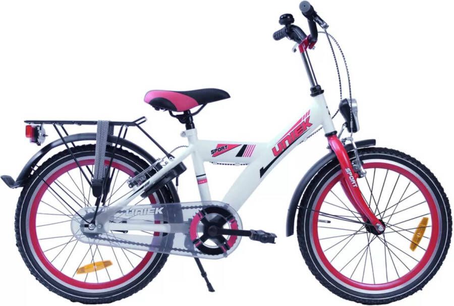 Uniek Kinderfiets Funride (V-Brake + Cb) J 20'' 1V Wit Rood