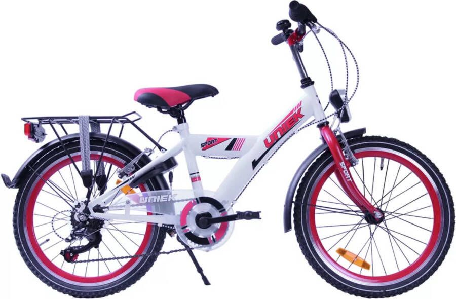 Uniek Kinderfiets Funride (V-Brake + V-Brake) J 20'' 7V Wit Rood