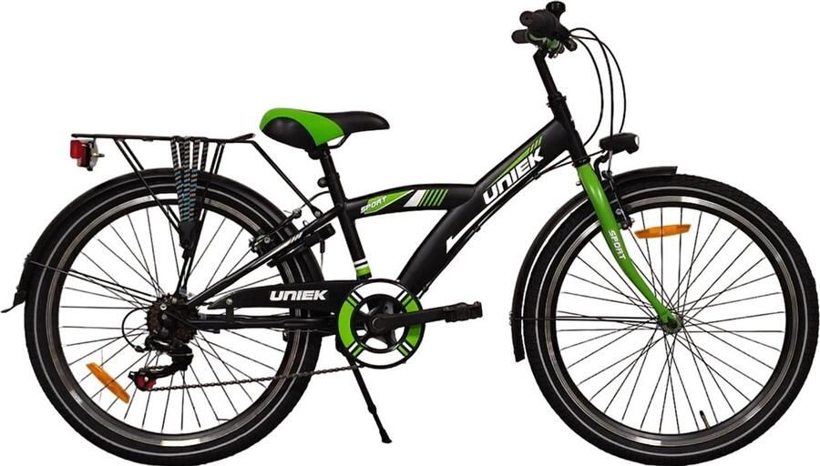 Uniek Kinderfiets 6S 24'' Zwart Groen