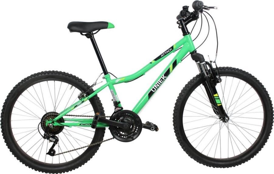 Uniek Kinderfiets Attack J 24'' 6V Groen Zwart
