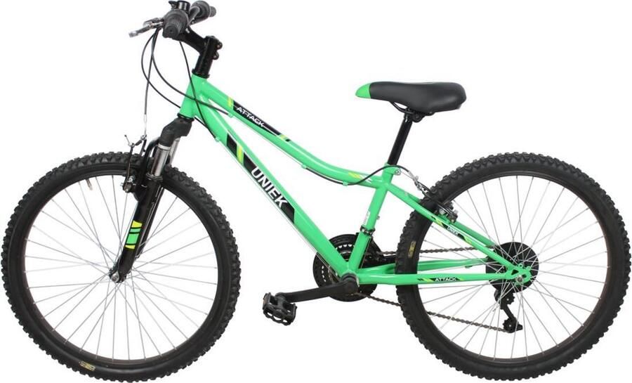 Uniek Kinderfiets Attack J 24'' 6V Groen Zwart