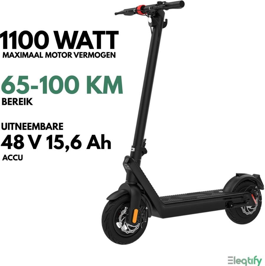 UrbanStep x9PRO – Elektrische Step – 1100W Motor – 48V 15.6Ah Accu – Bereik 65 tot 100 km