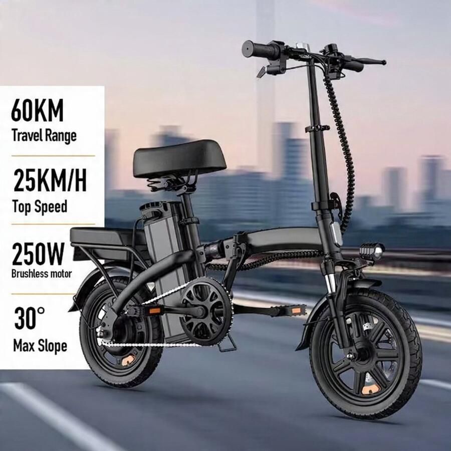 URILIFE F1L – 14 Opvouwbare Elektrische Fiets – 250W Motor – 48V 7.5Ah Accu – Compacte Stads E-Bike