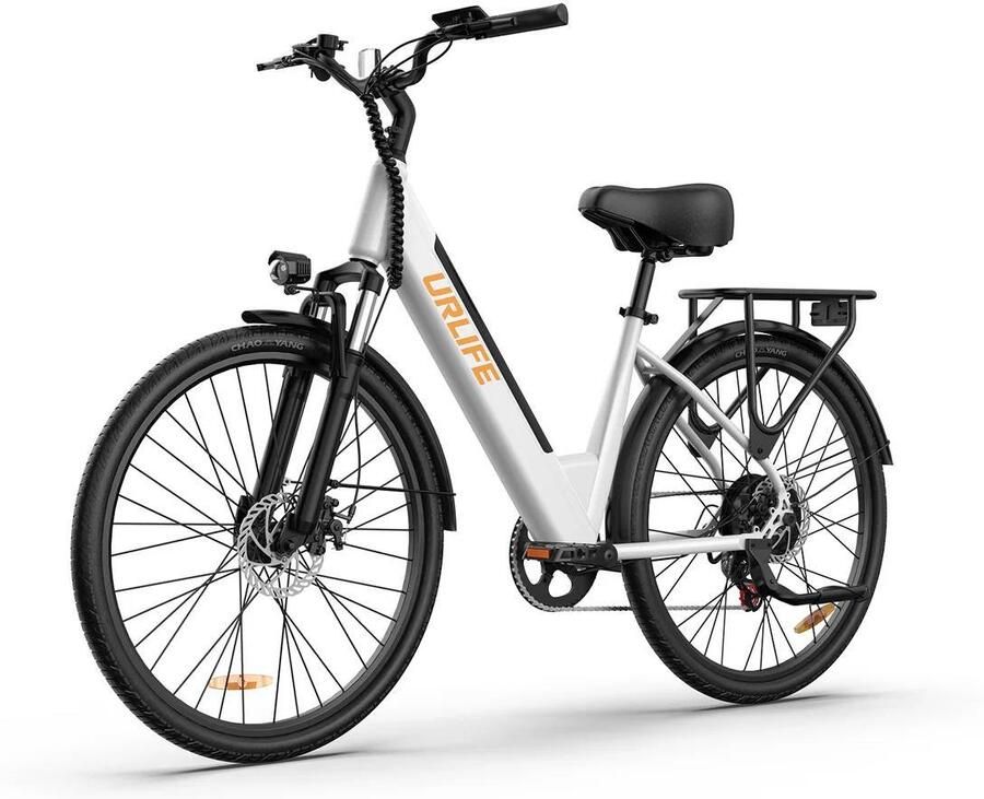 URLIFE E26 E-Bike 26 inch 60km actieradius 250W motor wit