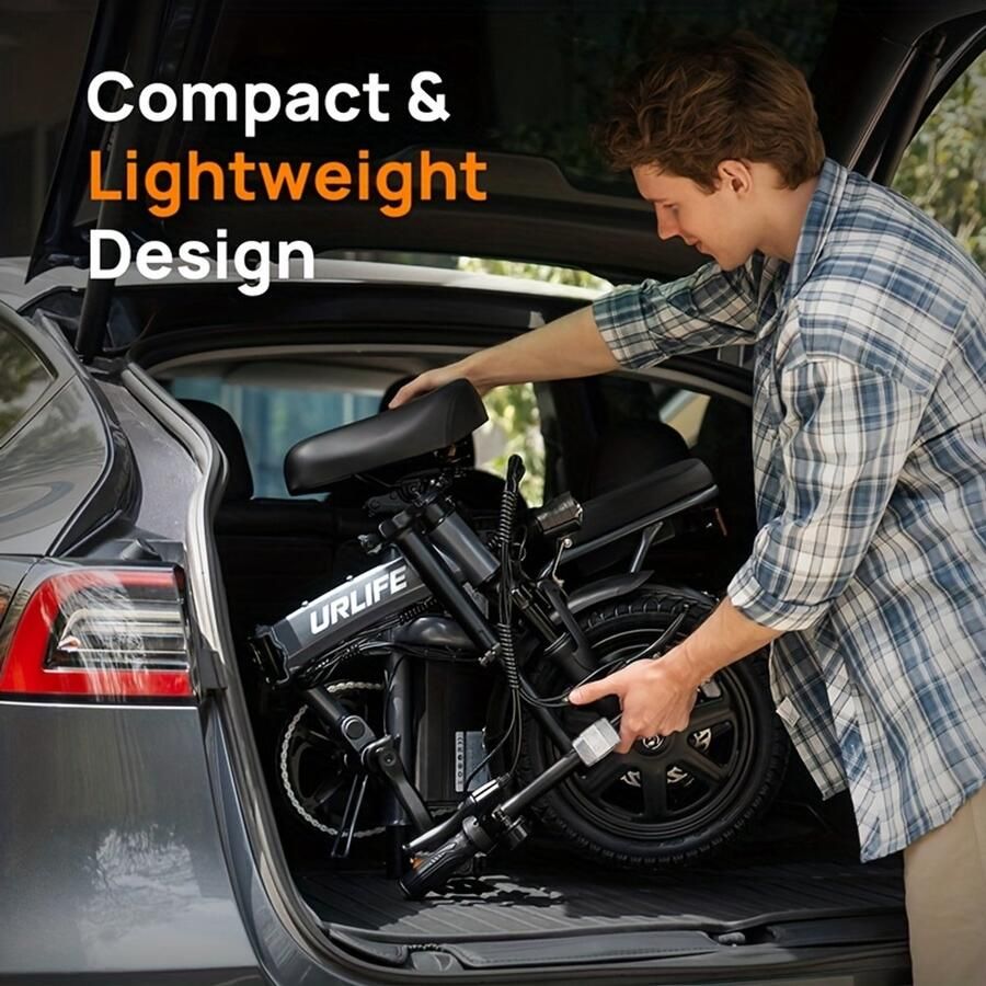 URlife F1L 14 opvouwbare elektrische fiets met 48V 7.5Ah 250W-motor - Foto 2