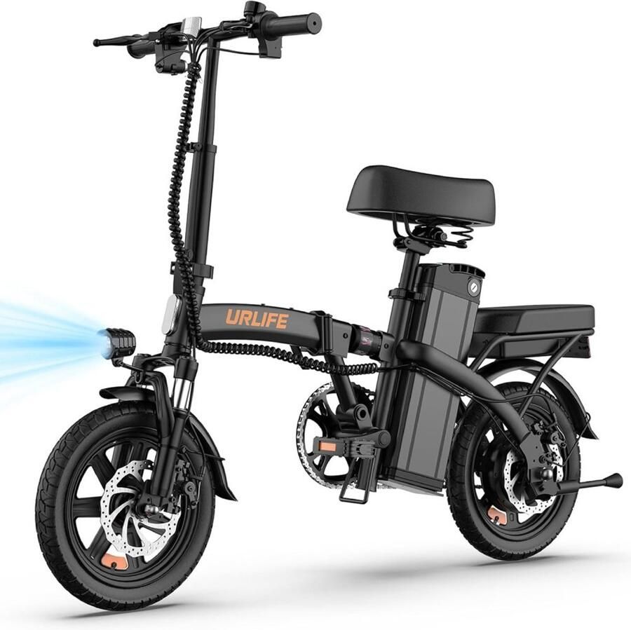 URLIFE F1L E-Bike 14 inch 40km actieradius 250W motor zwart