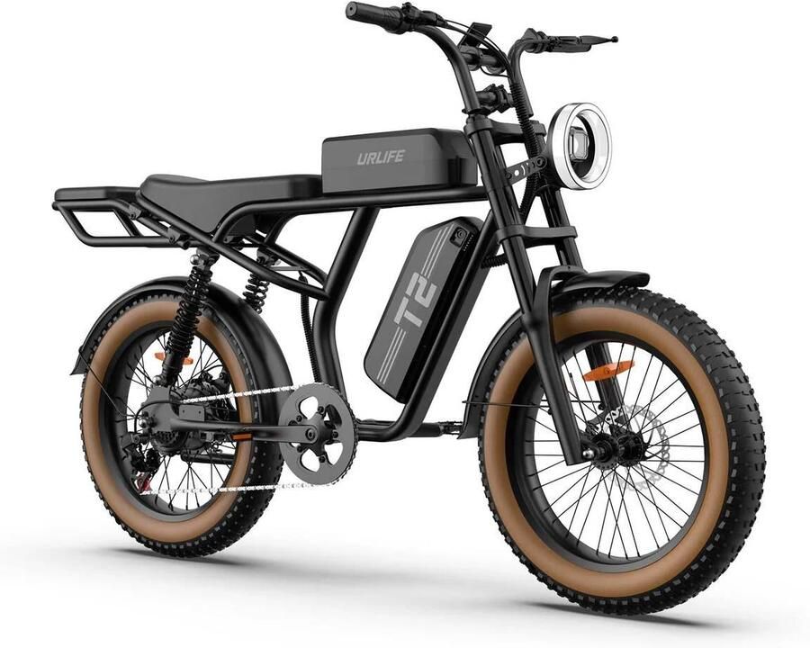 URLIFE T2 E-Bike 20 inch 120km actieradius 250W motor zwart