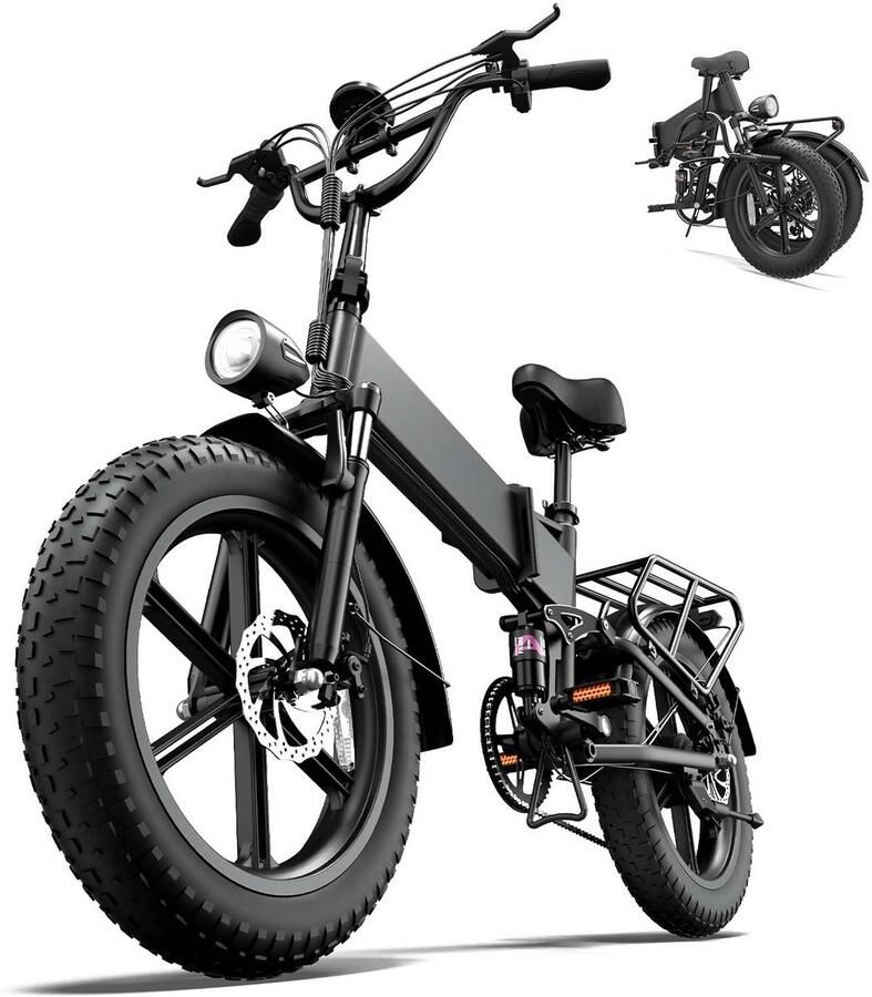 URLIFE T5 E-Bike 20 inch 128km actieradius 750W motor zwart