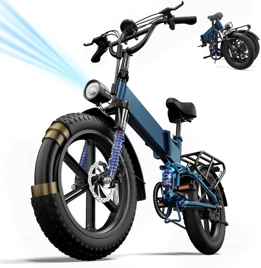 URlife T5 opvouwbare e-bike 20 x 4 fat-banden 48V 13Ah 80 Nm-motor