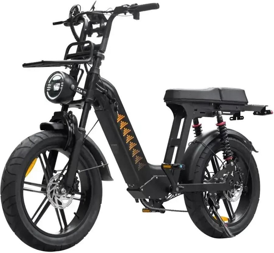 V20 Comfort Pro Fatbike Zwart Lage Instap 250W 48V 15Ah 20x4 Banden