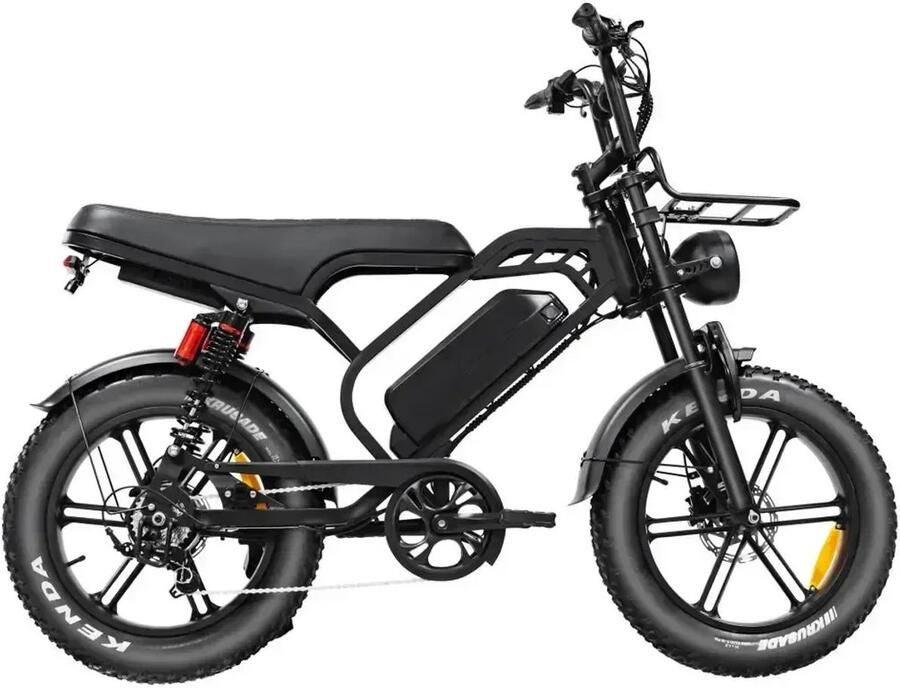 V20 Limited 2026 Fatbike Zwart 250W 48V 18Ah 80km Bereik Schijfrem