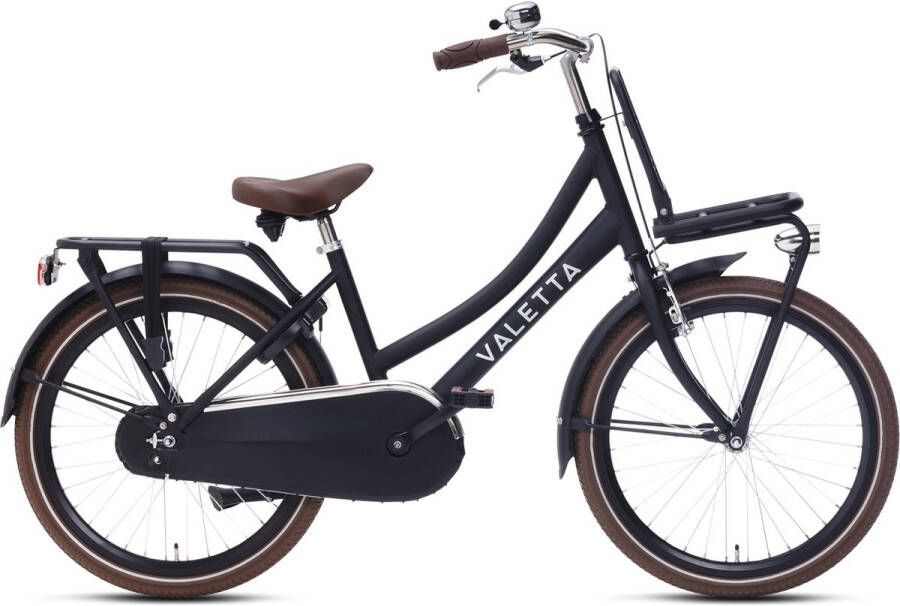 VALETTA Cargo Transportfiets Meisjesfiets 20 inch Mat Zwart