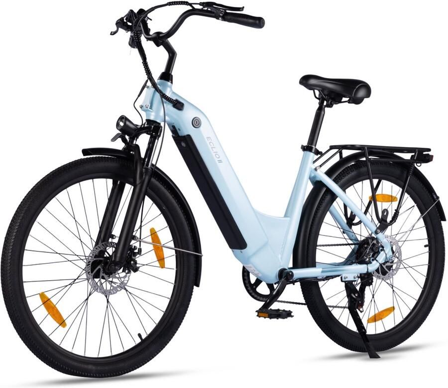 Vankel C03 Elektrische Fiets 26 inch Lage Instap 36V 655Wh Accu 80 km Actieradius Shi o 7 Versnellingen -Blauw