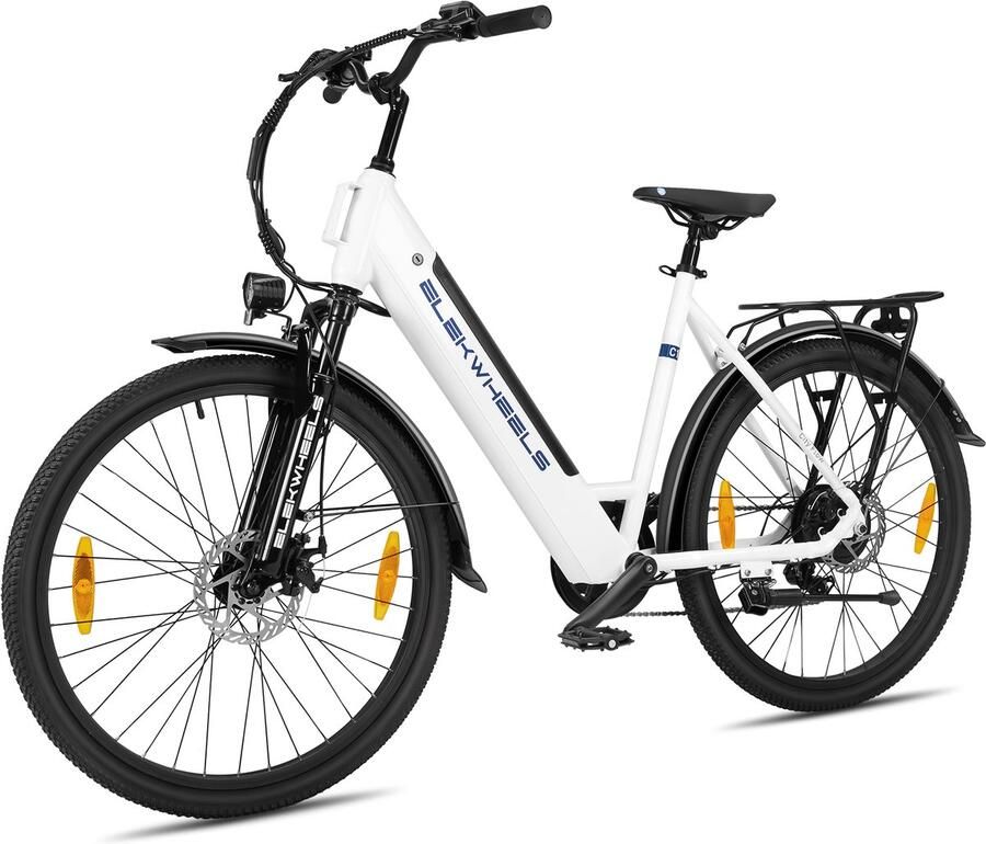Vankel E-bike 26 Inch voor Volwassenen – Elektrische Stadsfiets met Lage Instap – 36V 10Ah Accu – 45Nm – 7 Versnellingen – 25 km u – App