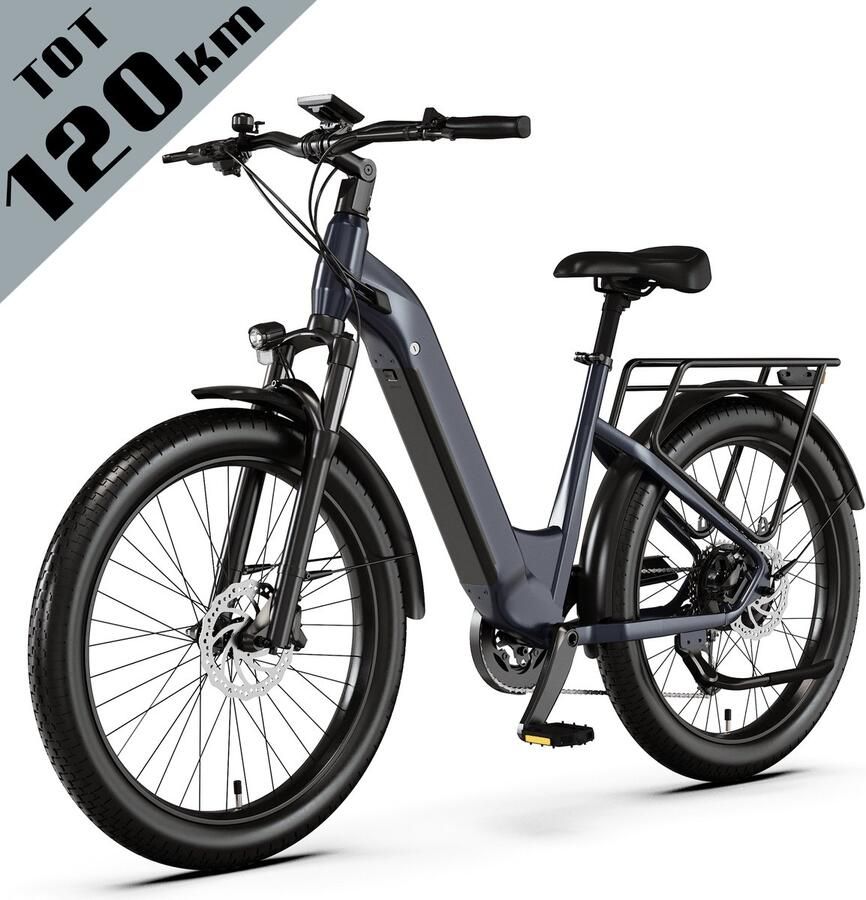 Vankel GUNAI P2 26 inch elektrische fiets 120 km actieradius 48V 15Ah LG accu verende voorvork met lock-out functie hydraulische schijfrem Shi o 7-speed dubbele krachtsensor aluminium frame zwart