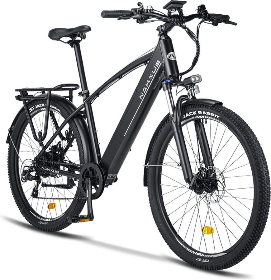 Vankel Elektrische Fiets Hoge Instap 27 5 inch 36V 450Wh CST Banden Shi o 7V LCD App Display Grijs