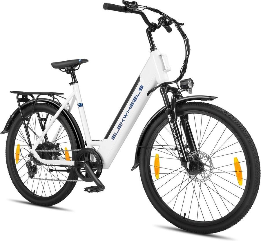 Vankel Elektrische Stadsfiets 26 Inch – E-bike & – Lage Instap – 360Wh Uitneembare Accu – 250W 45Nm – 7 Versnellingen – Voorvering – App