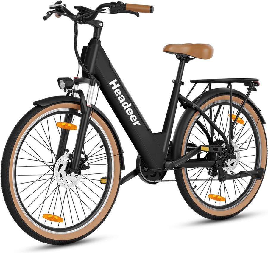 Vankel Elektrische Stadsfiets 26 Inch – E-bike met Lage Instap – 648Wh Accu – 120 km Bereik – 250W Motor – Shi o 7 Versnellingen