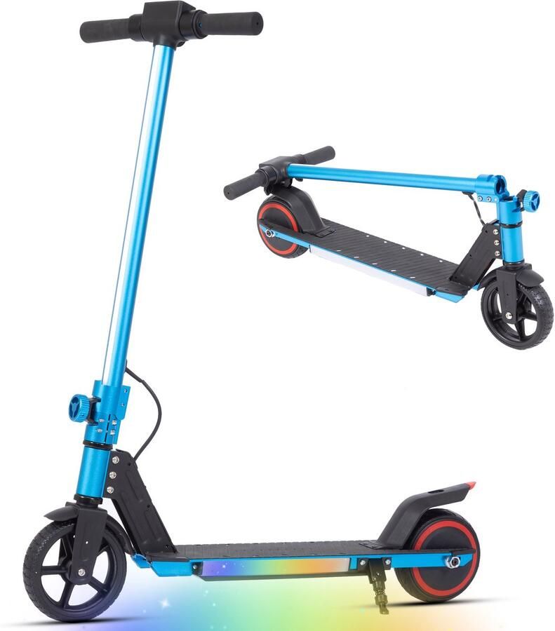 Vankel Elektrische step voor kinderen-6.5 Zoll Banden-Opvouwbare Kinderstep voor 6-12 jaar 150W Motor Maximumsnelheid 12 km u – E-Step met LED Display Lichtgewicht Elektrische Step Skateboard met EBS-Maximale Belasting 60kg-blauw