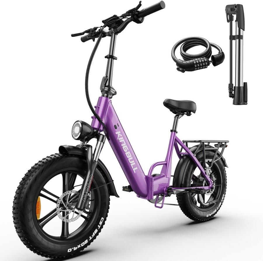 Maxtron Literider 2.0 Opvouwbare Elektrische Fiets–648Wh Accu–20×4.0 Inch Fatbike Banden–Actieradius tot 90 km–Voor- en Achter Hydraulische Schijfrem –MOZO Aluminium Verende Voorvork met Lock-out– Elektrische Stadsfiets –Max. Belasting 180 kg–Paars